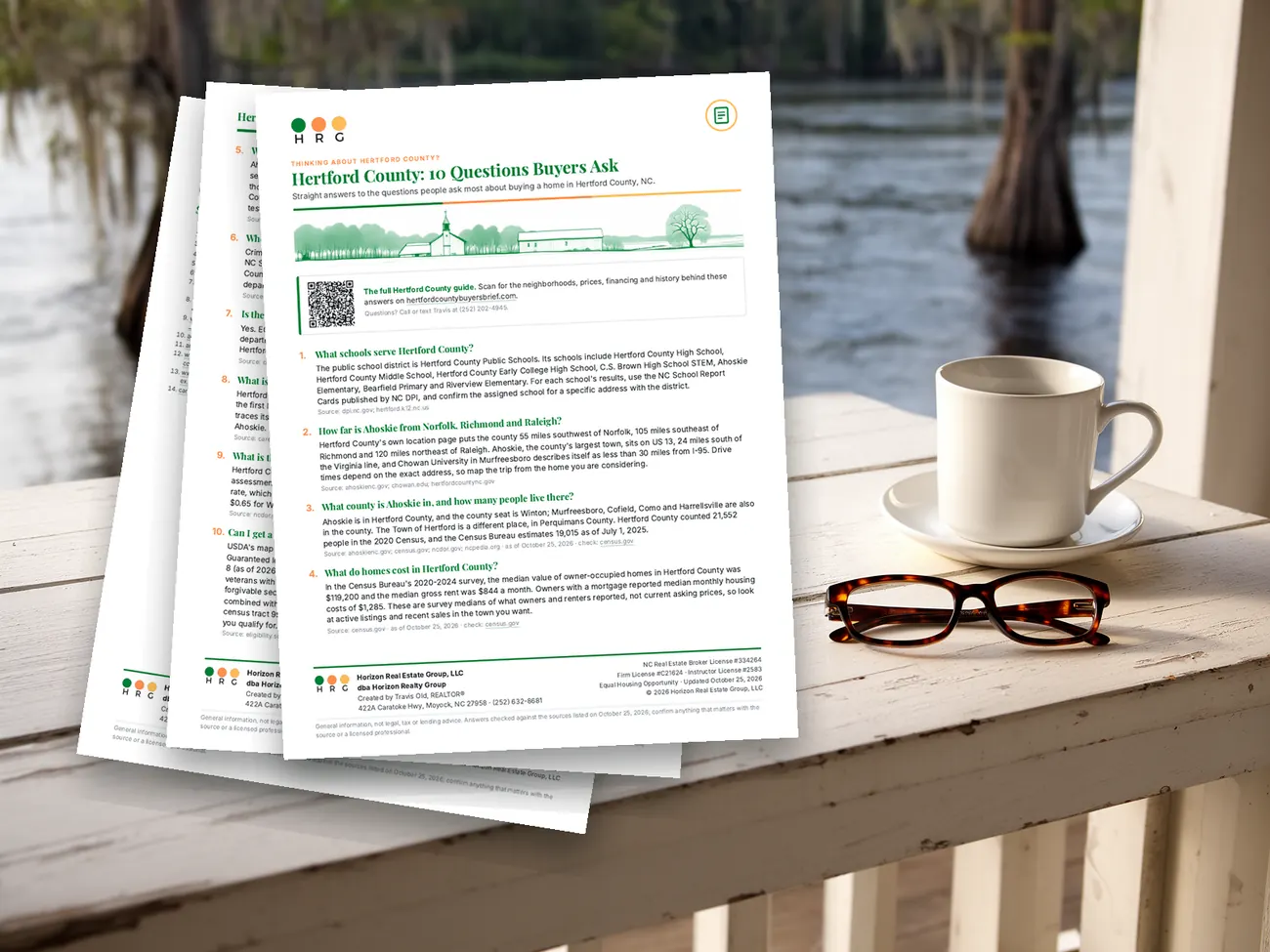 The Hertford County FAQ, three printed pages