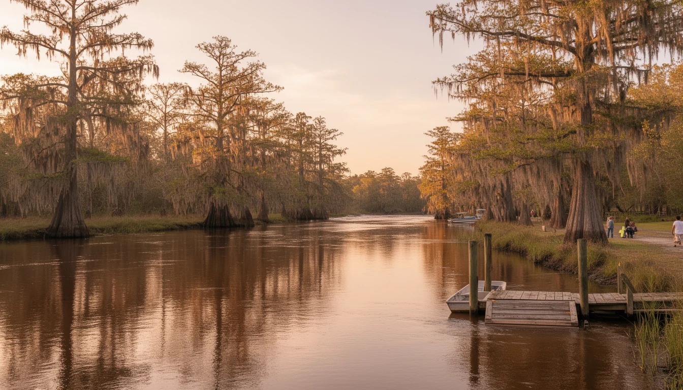 Chowan River near Winton, Hertford County, on a calm evening